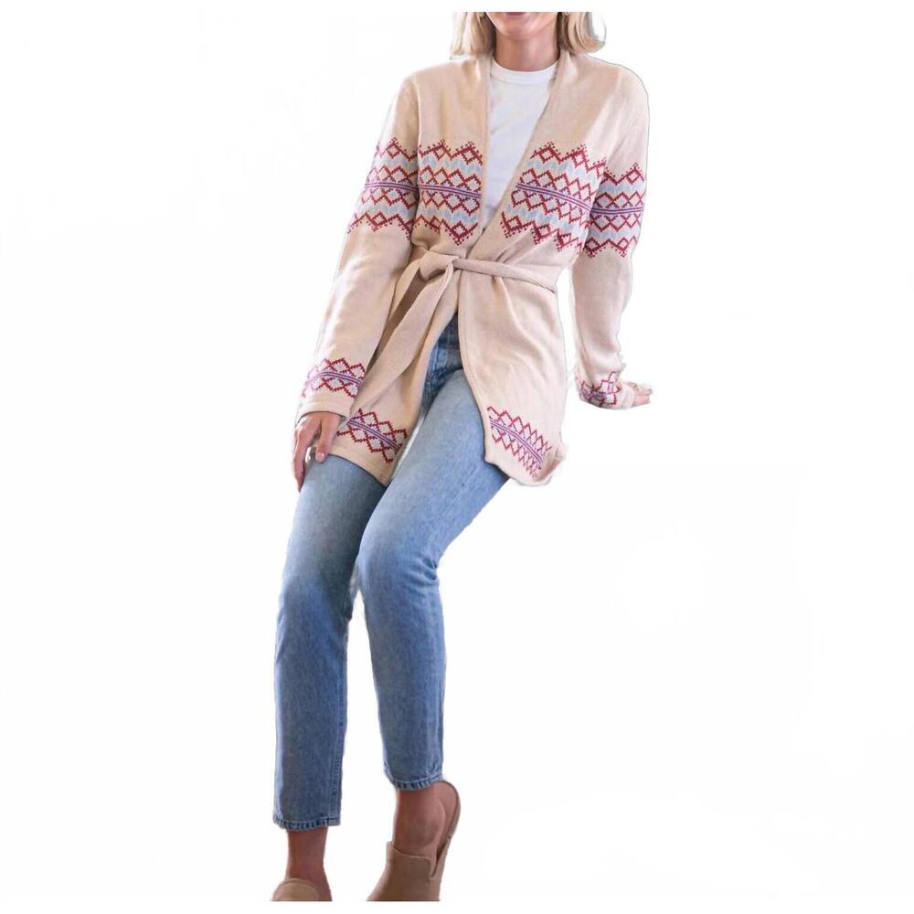 NEW SAIL TO SABLE tie front cardigan in camel